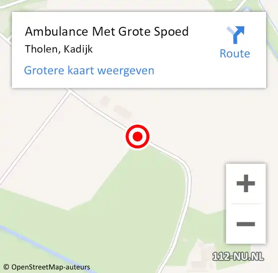 Locatie op kaart van de 112 melding: Ambulance Met Grote Spoed Naar Tholen, Kadijk op 29 juni 2014 23:22