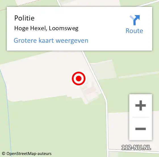 Locatie op kaart van de 112 melding: Politie Hoge Hexel, Loomsweg op 21 november 2021 07:35