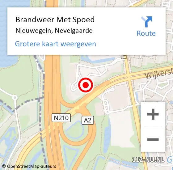 Locatie op kaart van de 112 melding: Brandweer Met Spoed Naar Nieuwegein, Nevelgaarde op 24 november 2021 09:09