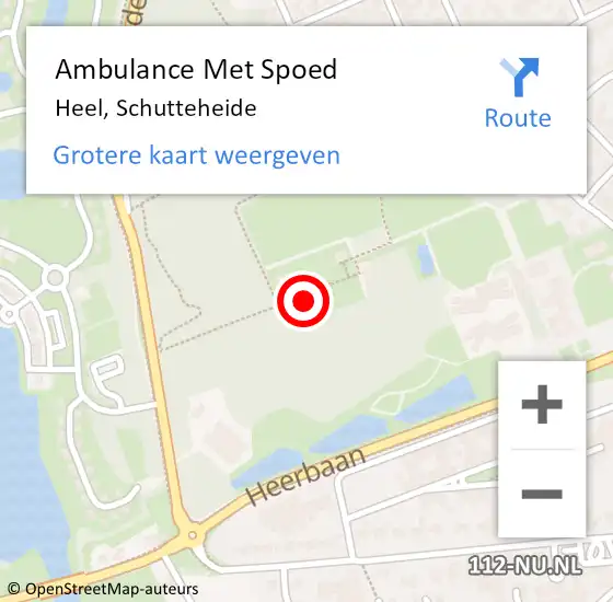 Locatie op kaart van de 112 melding: Ambulance Met Spoed Naar Heel, Schutteheide op 25 november 2021 14:48