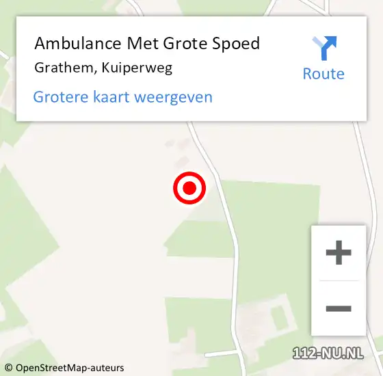 Locatie op kaart van de 112 melding: Ambulance Met Grote Spoed Naar Grathem, Kuiperweg op 26 november 2021 17:37