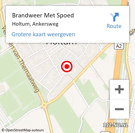 Locatie op kaart van de 112 melding: Brandweer Met Spoed Naar Holtum, Ankersweg op 26 november 2021 23:02