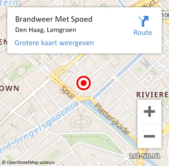 Locatie op kaart van de 112 melding: Brandweer Met Spoed Naar Den Haag, Lamgroen op 29 november 2021 20:42