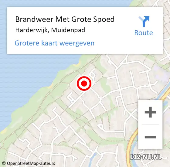 Locatie op kaart van de 112 melding: Brandweer Met Grote Spoed Naar Harderwijk, Muidenpad op 2 december 2021 09:01