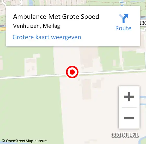 Locatie op kaart van de 112 melding: Ambulance Met Grote Spoed Naar Venhuizen, Meilag op 3 december 2021 15:09