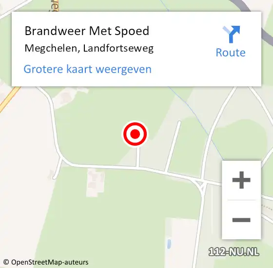 Locatie op kaart van de 112 melding: Brandweer Met Spoed Naar Megchelen, Landfortseweg op 6 december 2021 14:30