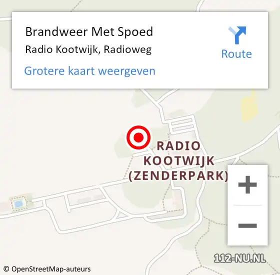Locatie op kaart van de 112 melding: Brandweer Met Spoed Naar Radio Kootwijk, Radioweg op 6 december 2021 17:48