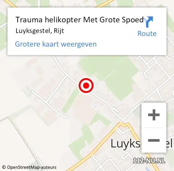 Locatie op kaart van de 112 melding: Trauma helikopter Met Grote Spoed Naar Luyksgestel, Rijt op 6 december 2021 18:02
