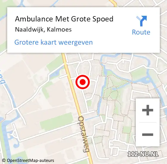 Locatie op kaart van de 112 melding: Ambulance Met Grote Spoed Naar Naaldwijk, Kalmoes op 7 december 2021 05:48