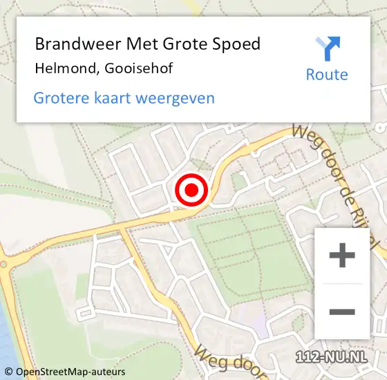 Locatie op kaart van de 112 melding: Brandweer Met Grote Spoed Naar Helmond, Gooisehof op 8 december 2021 06:12