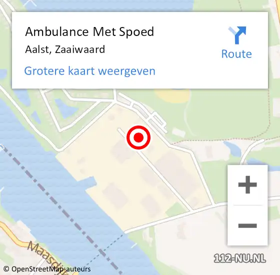 Locatie op kaart van de 112 melding: Ambulance Met Spoed Naar Aalst, Zaaiwaard op 8 december 2021 21:11