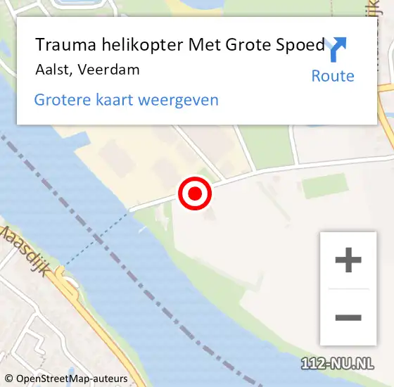 Locatie op kaart van de 112 melding: Trauma helikopter Met Grote Spoed Naar Aalst, Veerdam op 11 december 2021 10:28