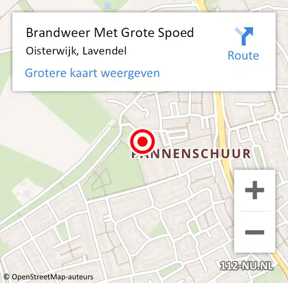Locatie op kaart van de 112 melding: Brandweer Met Grote Spoed Naar Oisterwijk, Lavendel op 15 december 2021 19:19