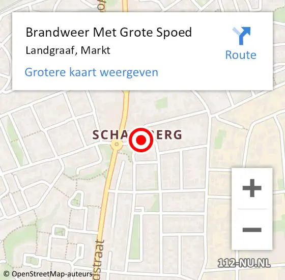 Locatie op kaart van de 112 melding: Brandweer Met Grote Spoed Naar Landgraaf, Markt op 16 december 2021 15:53