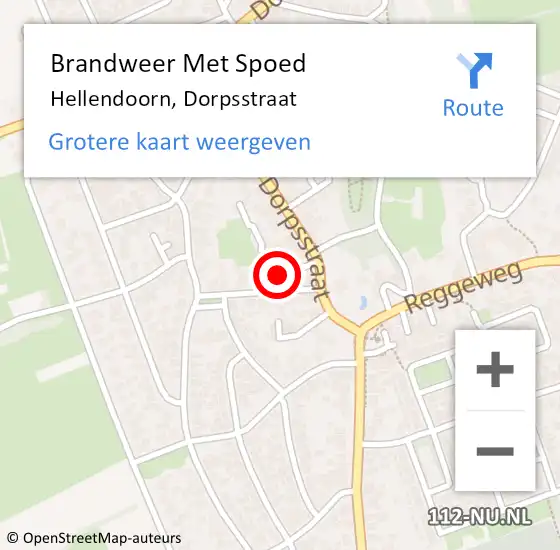 Locatie op kaart van de 112 melding: Brandweer Met Spoed Naar Hellendoorn, Dorpsstraat op 18 december 2021 14:06