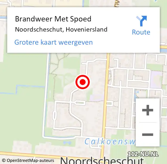 Locatie op kaart van de 112 melding: Brandweer Met Spoed Naar Noordscheschut, Hoveniersland op 19 december 2021 21:37
