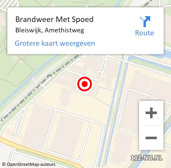 Locatie op kaart van de 112 melding: Brandweer Met Spoed Naar Bleiswijk, Amethistweg op 20 december 2021 10:48