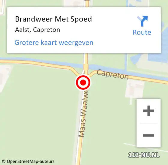 Locatie op kaart van de 112 melding: Brandweer Met Spoed Naar Aalst, Capreton op 21 december 2021 00:31