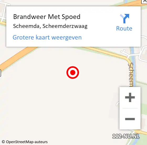 Locatie op kaart van de 112 melding: Brandweer Met Spoed Naar Scheemda, Scheemderzwaag op 27 december 2021 08:58