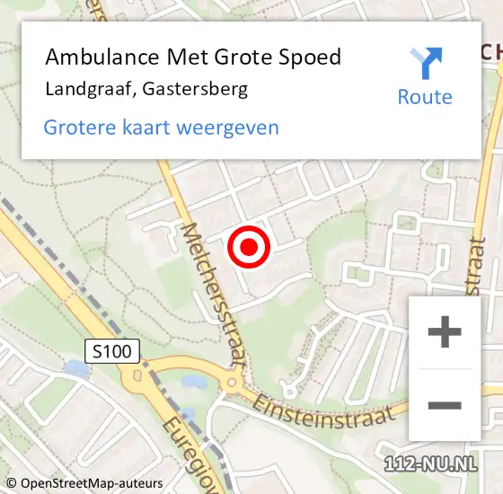 Locatie op kaart van de 112 melding: Ambulance Met Grote Spoed Naar Landgraaf, Gastersberg op 29 december 2021 09:30