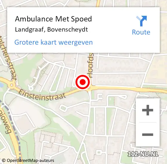 Locatie op kaart van de 112 melding: Ambulance Met Spoed Naar Landgraaf, Bovenscheydt op 29 december 2021 10:36