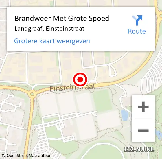 Locatie op kaart van de 112 melding: Brandweer Met Grote Spoed Naar Landgraaf, Einsteinstraat op 30 december 2021 08:40