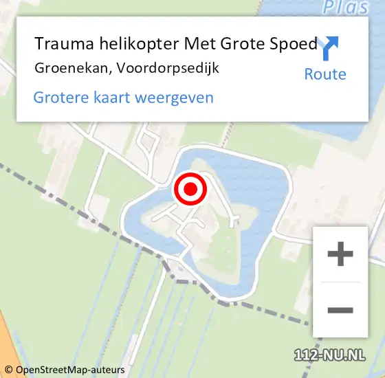 Locatie op kaart van de 112 melding: Trauma helikopter Met Grote Spoed Naar Groenekan, Voordorpsedijk op 30 december 2021 17:16