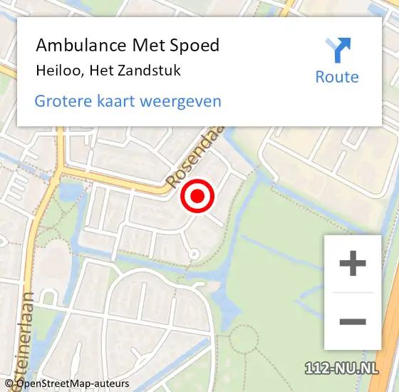 Locatie op kaart van de 112 melding: Ambulance Met Spoed Naar Heiloo, Het Zandstuk op 31 december 2021 01:30