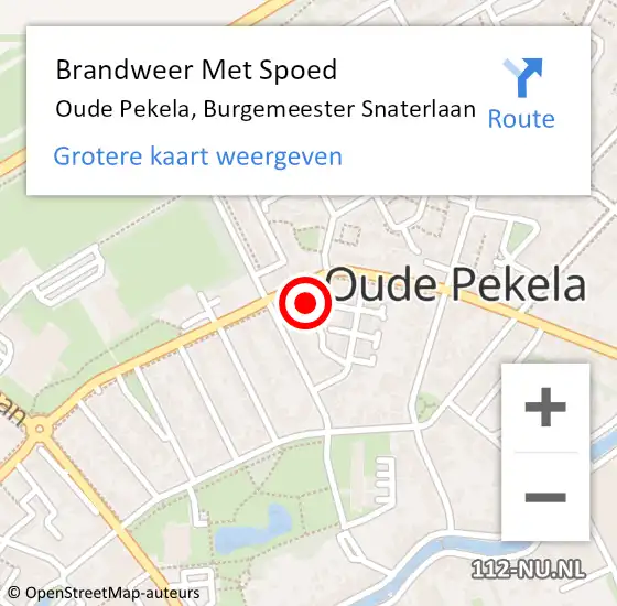 Locatie op kaart van de 112 melding: Brandweer Met Spoed Naar Oude Pekela, Burgemeester Snaterlaan op 31 december 2021 01:44