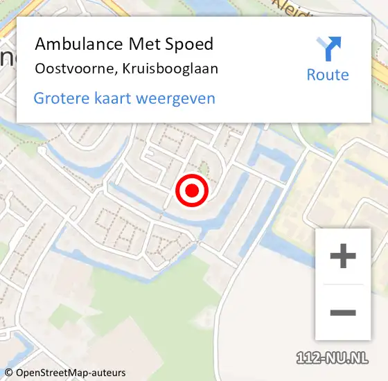 Locatie op kaart van de 112 melding: Ambulance Met Spoed Naar Oostvoorne, Kruisbooglaan op 31 december 2021 12:32