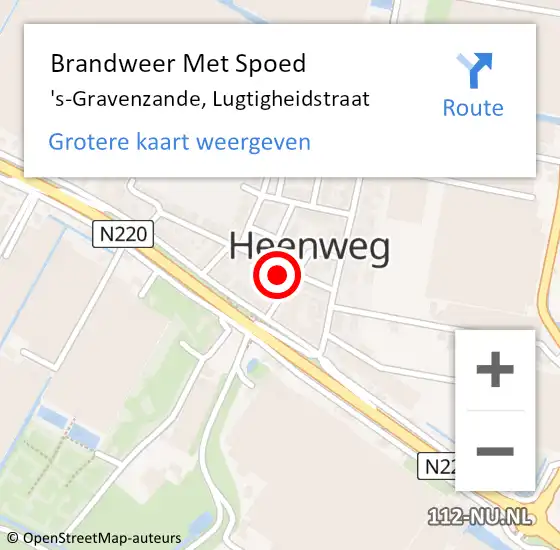 Locatie op kaart van de 112 melding: Brandweer Met Spoed Naar 's-Gravenzande, Lugtigheidstraat op 31 december 2021 17:28