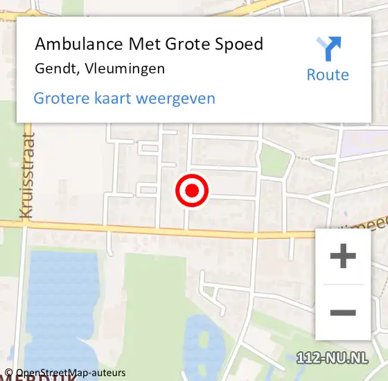 Locatie op kaart van de 112 melding: Ambulance Met Grote Spoed Naar Gendt, Vleumingen op 31 december 2021 21:22