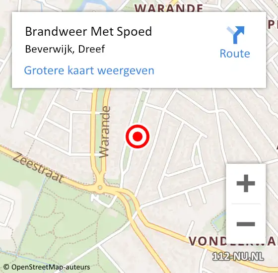 Locatie op kaart van de 112 melding: Brandweer Met Spoed Naar Beverwijk, Dreef op 31 december 2021 21:52
