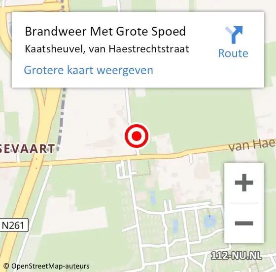 Locatie op kaart van de 112 melding: Brandweer Met Grote Spoed Naar Kaatsheuvel, van Haestrechtstraat op 31 december 2021 23:11