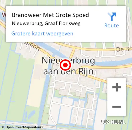 Locatie op kaart van de 112 melding: Brandweer Met Grote Spoed Naar Nieuwerbrug, Graaf Florisweg op 1 januari 2022 00:14