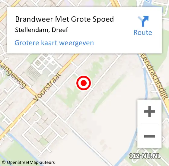 Locatie op kaart van de 112 melding: Brandweer Met Grote Spoed Naar Stellendam, Dreef op 1 januari 2022 01:10