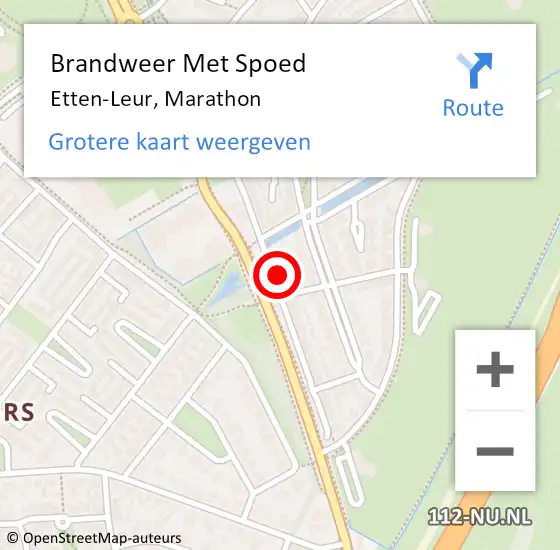 Locatie op kaart van de 112 melding: Brandweer Met Spoed Naar Etten-Leur, Marathon op 1 januari 2022 01:10