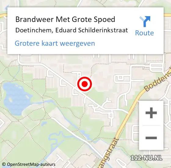 Locatie op kaart van de 112 melding: Brandweer Met Grote Spoed Naar Doetinchem, Eduard Schilderinkstraat op 1 januari 2022 02:44