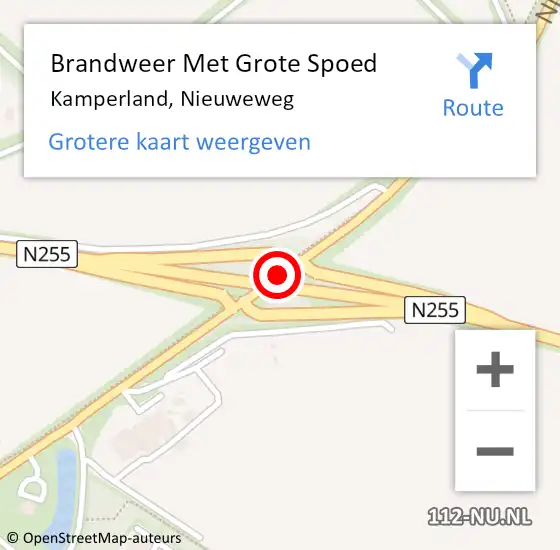 Locatie op kaart van de 112 melding: Brandweer Met Grote Spoed Naar Kamperland, Nieuweweg op 1 januari 2022 10:15