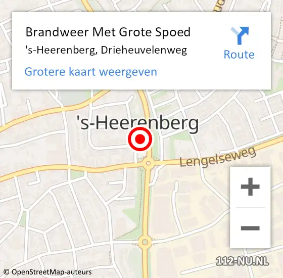 Locatie op kaart van de 112 melding: Brandweer Met Grote Spoed Naar 's-Heerenberg, Drieheuvelenweg op 3 januari 2022 09:40