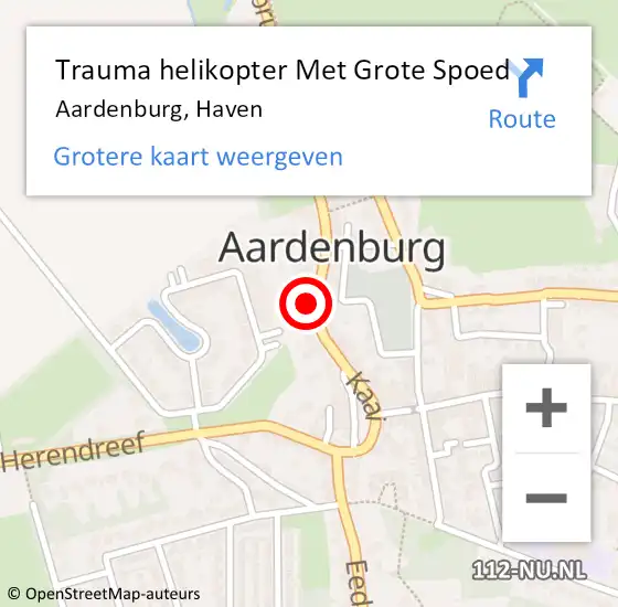 Locatie op kaart van de 112 melding: Trauma helikopter Met Grote Spoed Naar Aardenburg, Haven op 3 januari 2022 19:17