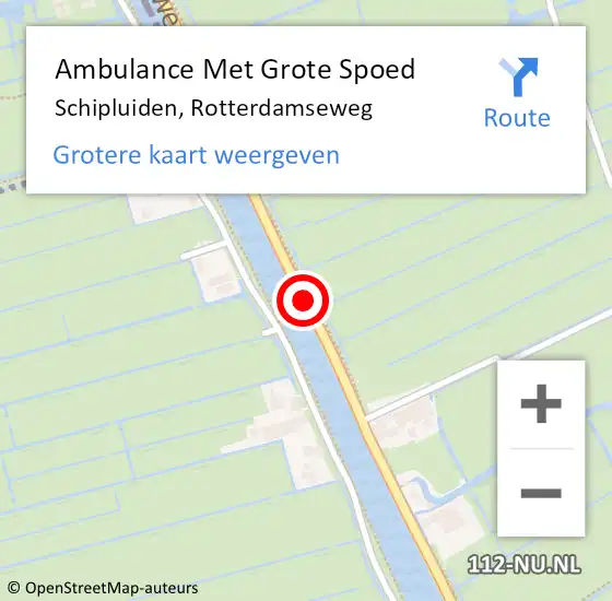 Locatie op kaart van de 112 melding: Ambulance Met Grote Spoed Naar Schipluiden, Rotterdamseweg op 4 juli 2014 11:25