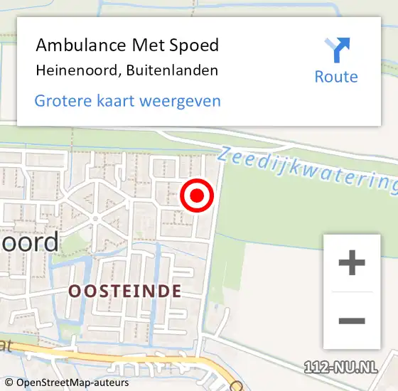 Locatie op kaart van de 112 melding: Ambulance Met Spoed Naar Heinenoord, Buitenlanden op 5 januari 2022 13:32