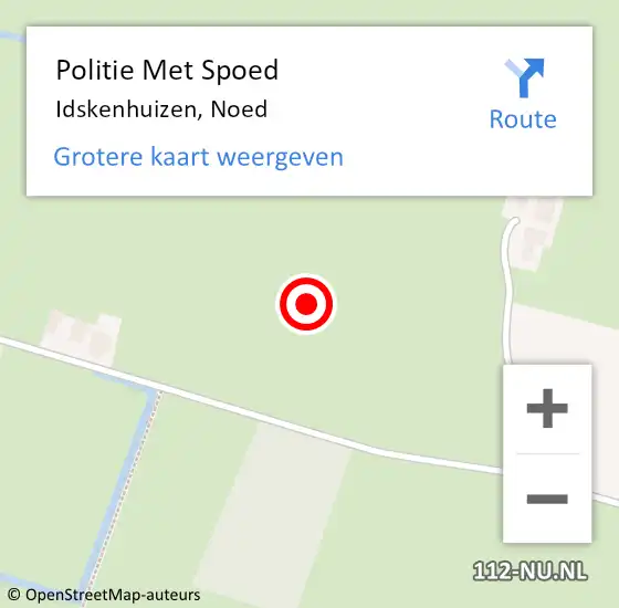 Locatie op kaart van de 112 melding: Politie Met Spoed Naar Idskenhuizen, Noed op 7 januari 2022 14:58