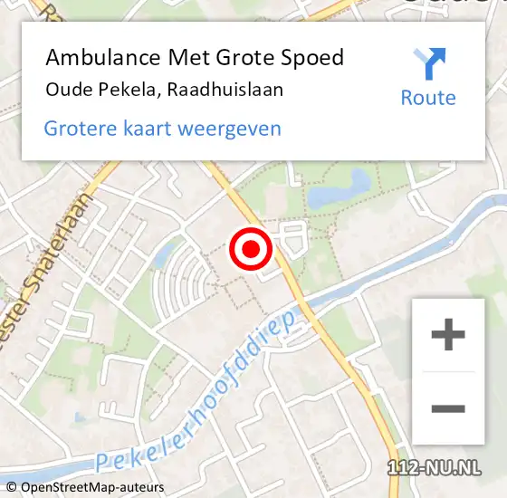Locatie op kaart van de 112 melding: Ambulance Met Grote Spoed Naar Oude Pekela, Raadhuislaan op 7 januari 2022 22:58
