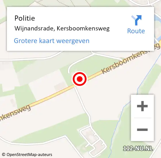 Locatie op kaart van de 112 melding: Politie Wijnandsrade, Kersboomkensweg op 9 januari 2022 18:39