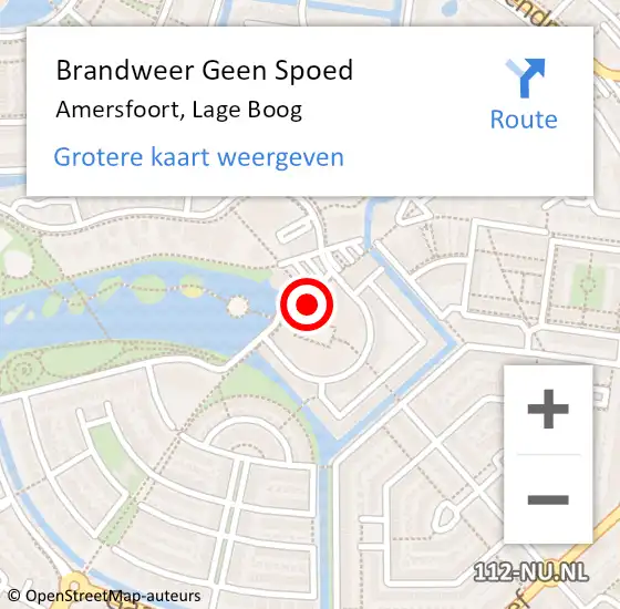 Locatie op kaart van de 112 melding: Brandweer Geen Spoed Naar Amersfoort, Lage Boog op 13 januari 2022 19:08