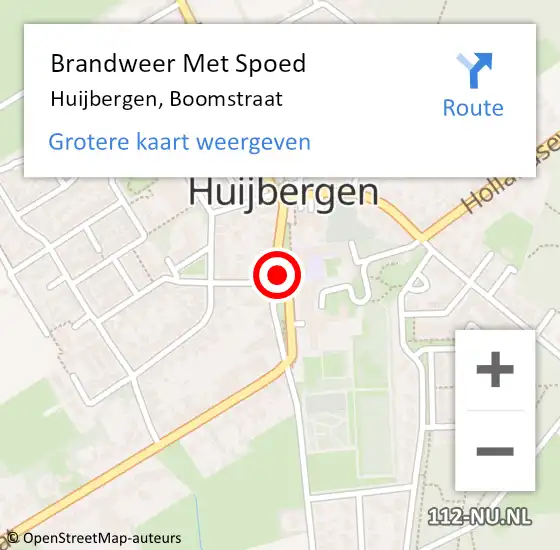 Locatie op kaart van de 112 melding: Brandweer Met Spoed Naar Huijbergen, Boomstraat op 16 januari 2022 07:44