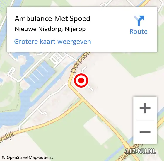 Locatie op kaart van de 112 melding: Ambulance Met Spoed Naar Nieuwe Niedorp, Nijerop op 16 januari 2022 12:34