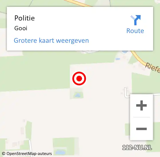 Locatie op kaart van de 112 melding: Politie Gooi op 16 januari 2022 15:33